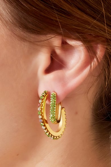 Earrings Shimmer Spark Gold Color Stainless Steel h5 Picture4